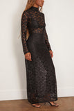 Rohe Lace Turtleneck Dress in Black