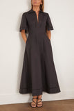 Rohe Ladder Embroidered Poplin Dress in Black