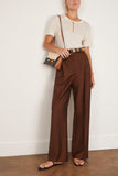 Rohe Mid-Waist Tailored Trousers in Mahogany