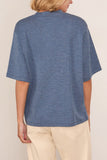 Rohe Oversized Soft Merino T-Shirt in Ocean Blue