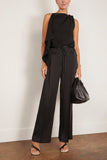 Rohe Relaxed Drawstring Satin Trousers in Black