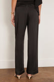 Rohe Relaxed Drawstring Satin Trousers in Black