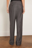 Rohe Relaxed Soft Wool Trousers in Dark Grey Melange