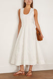 Rohe Casual Dresses Sculptural Waisted Poplin Dress in Optic White Rohe Sculptural Waisted Poplin Dress in Optic White