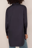 Rohe Signature Elongated Silk Shirt in Night