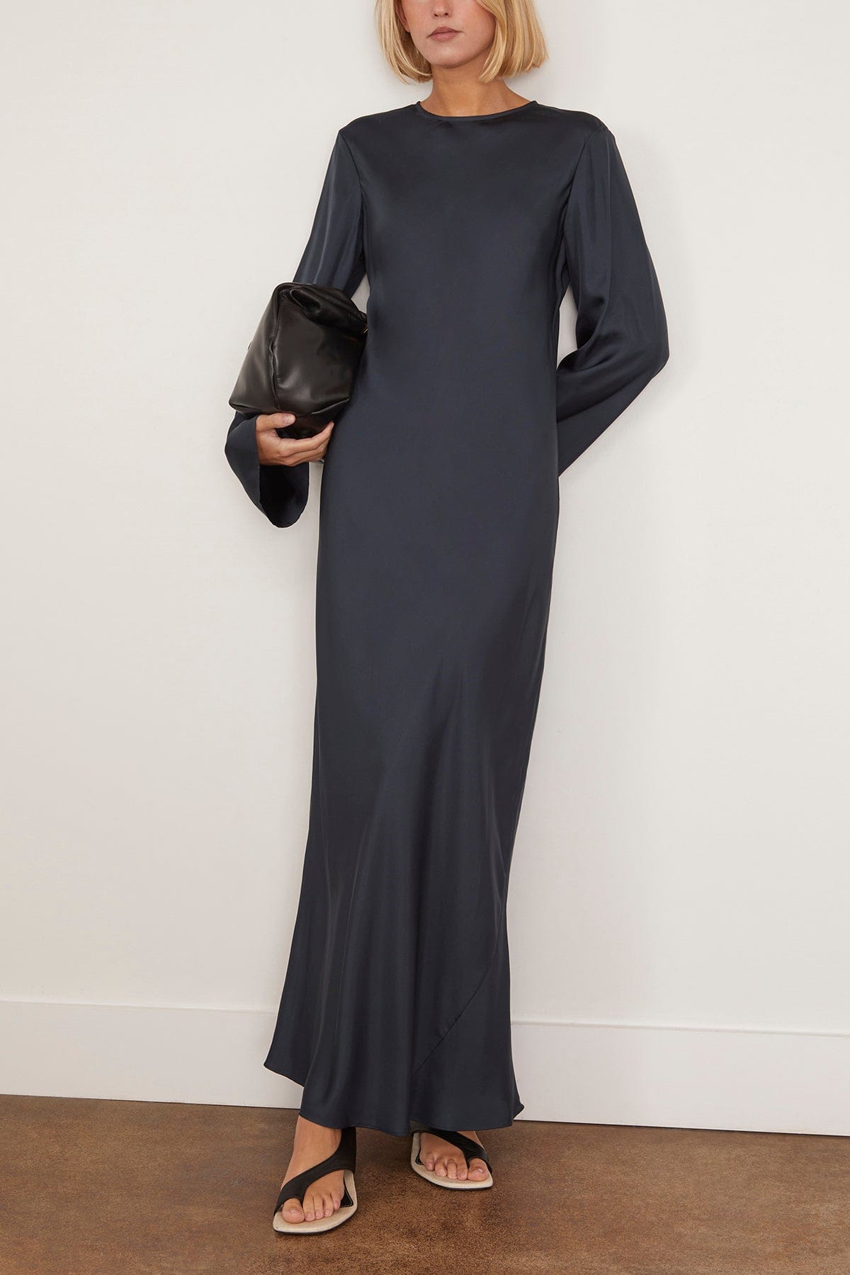 rohe silk slip dress Rhe Black V-Neck Slip Dress Rhe