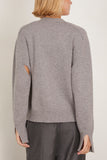Rohe Sleeve Wrap Jumper in Mid Grey Melange