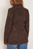 Rohe Suede Cinched Blazer in Dark Chocolate