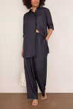 Rohe Wide Leg Silk Trousers in Night
