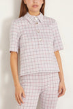 Rosetta Getty Tops Boxy Polo T-Shirt in Navy/Red Rosetta Getty Boxy Polo T-Shirt in Navy/Red