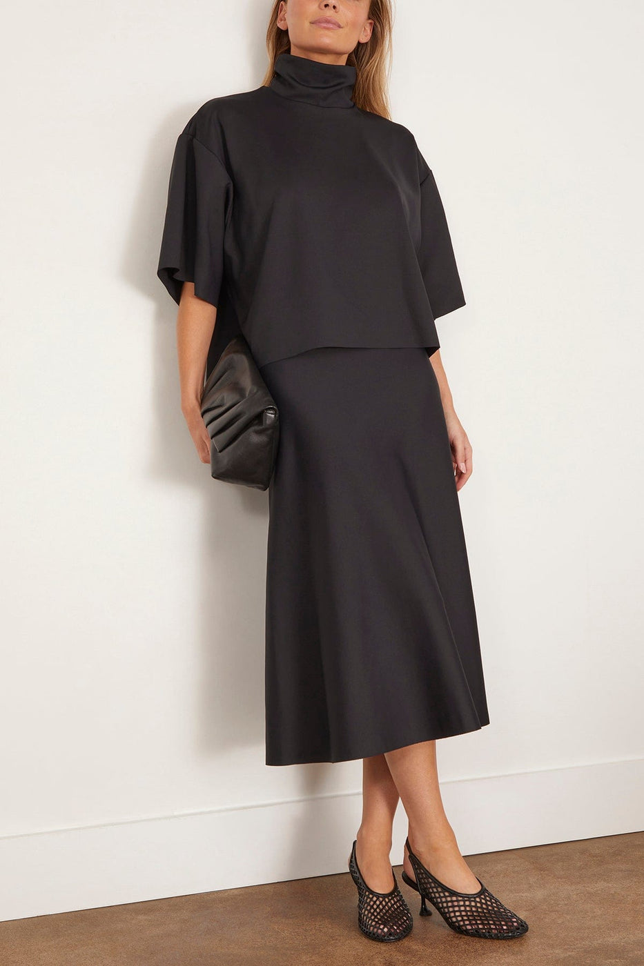 Rosetta Getty Tops Boxy Turtleneck Top in Black Rosetta Getty Boxy Turtleneck Top in Black
