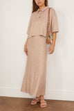 Rosetta Getty Flared Skirt in Beige