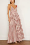 Rosetta Getty Gathered Peplum Camisole Dress in Multi