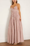 Rosetta Getty Gathered Peplum Camisole Dress in Multi
