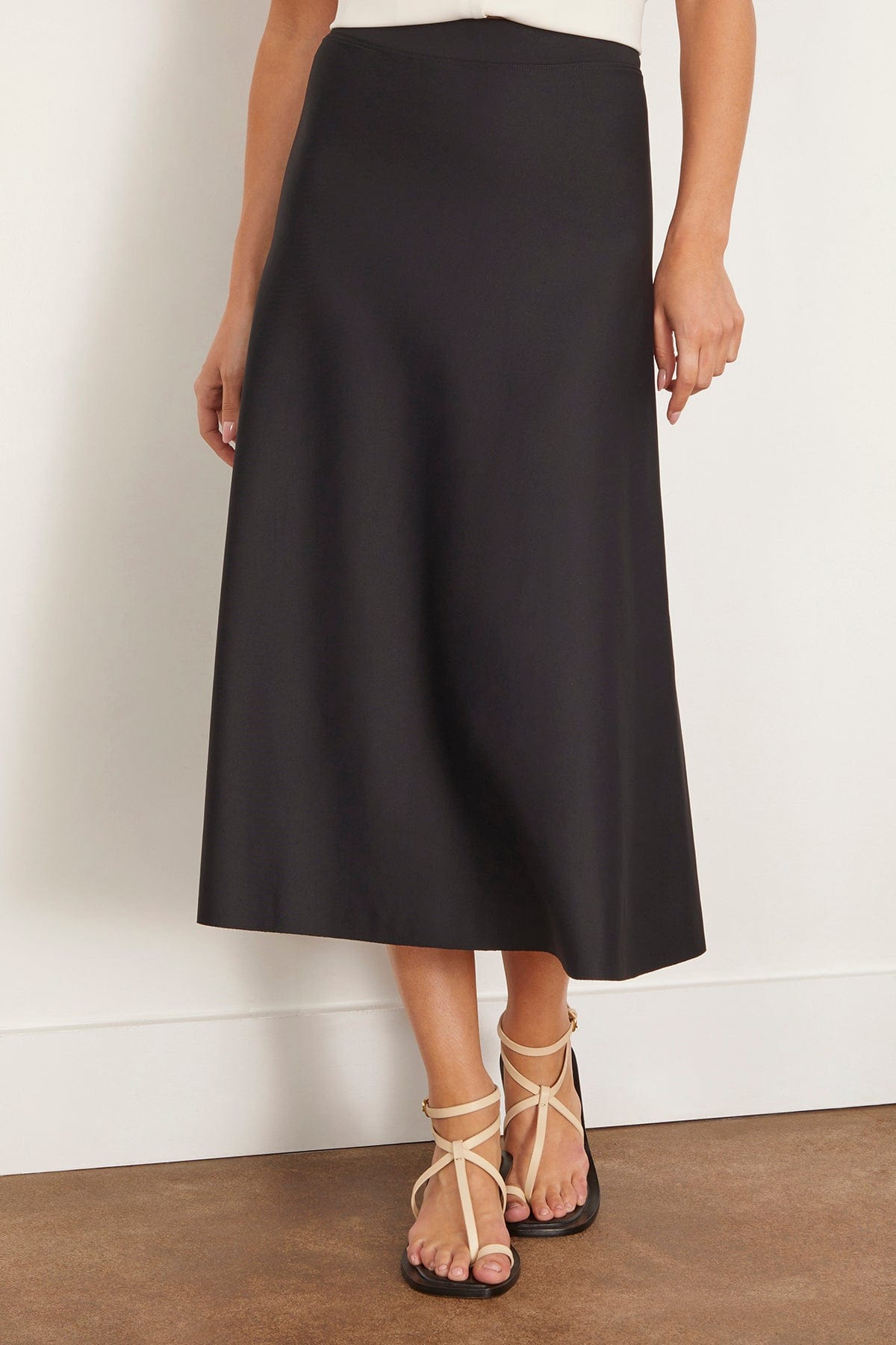 Rosetta Getty Skirts Pull On Flared Skirt in Black Rosetta Getty Pull On Flared Skirt in Black
