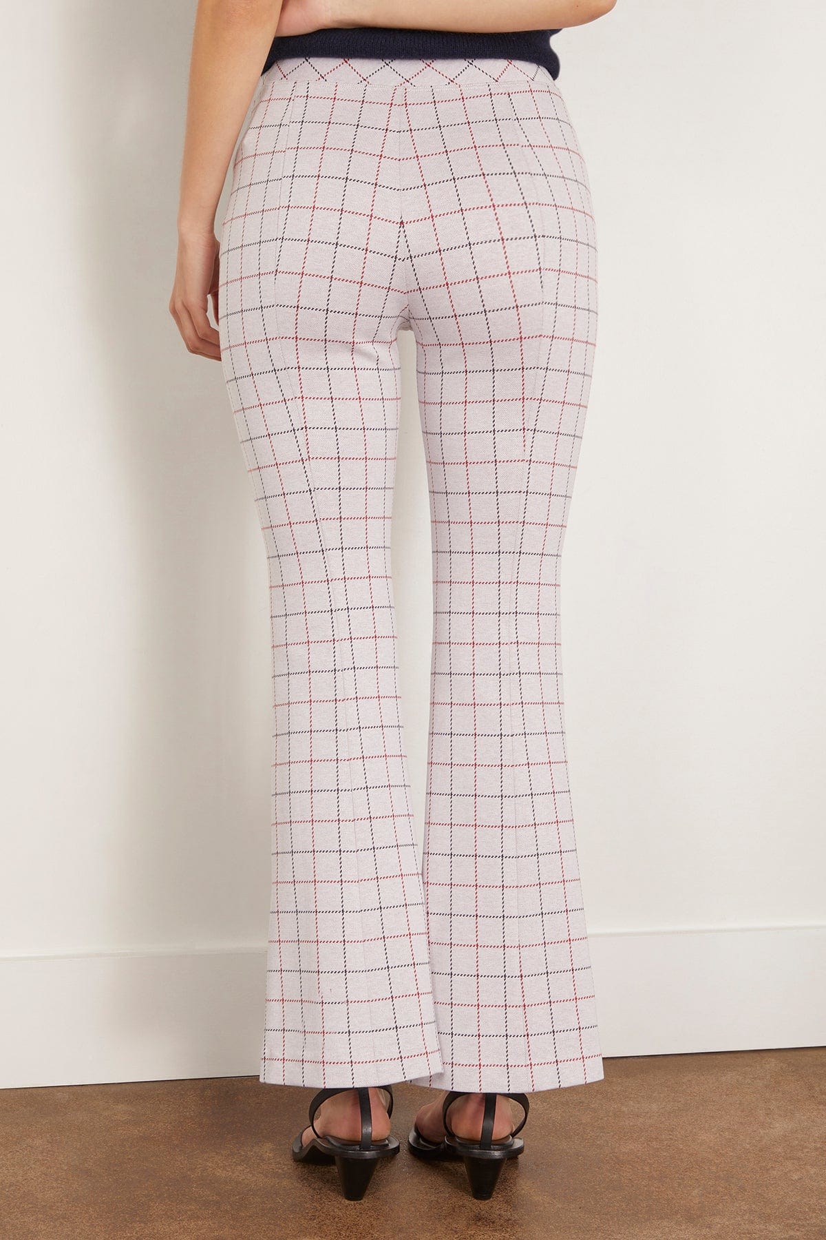Rosetta Getty Pants Pull on Cropped Flare in Navy/Red Rosetta Getty Pull on Cropped Flare in Navy/Red
