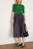 Rosetta Getty Tops Ribbed Polo Sweater in Green Rosetta Getty Ribbed Polo Sweater in Green
