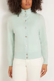 Turtleneck Cardigan in Mint