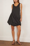 Rosetta Getty Twist Hem Tank Dress in Black