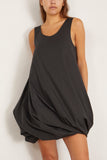 Rosetta Getty Twist Hem Tank Dress in Black