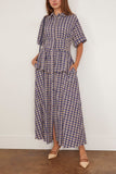 Rosie Assoulin Boogie Woogie Bugle Boy Dress in Navy Check