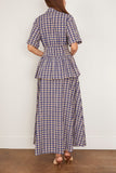 Rosie Assoulin Boogie Woogie Bugle Boy Dress in Navy Check
