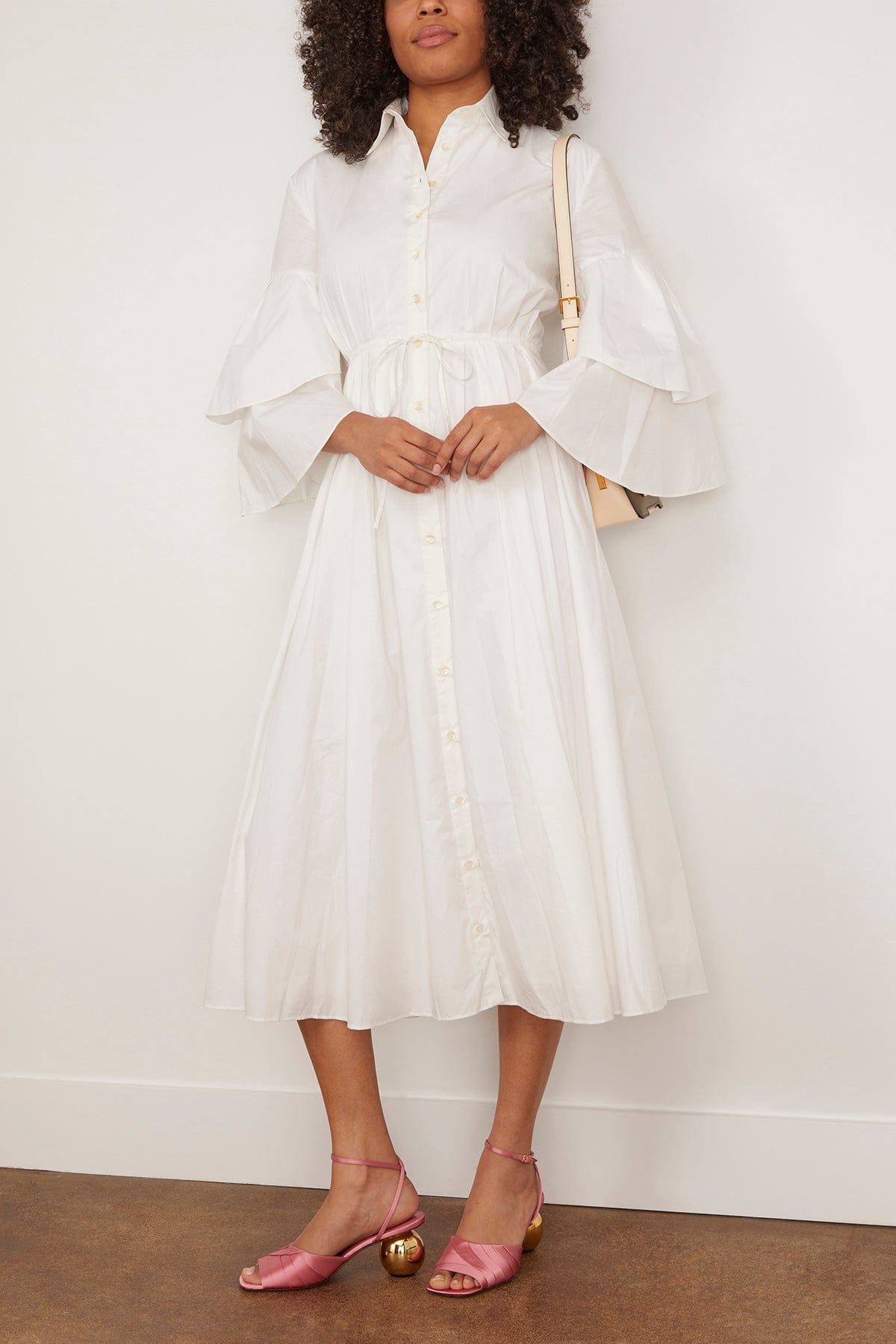 Rosie Assoulin - Rosie Assoulin Fiesta Shirt Dress in White 2 - Hampden Clothing Rosie Assoulin - Rosie Assoulin Fiesta Shirt Dress in White 2 - Hampden Clothing