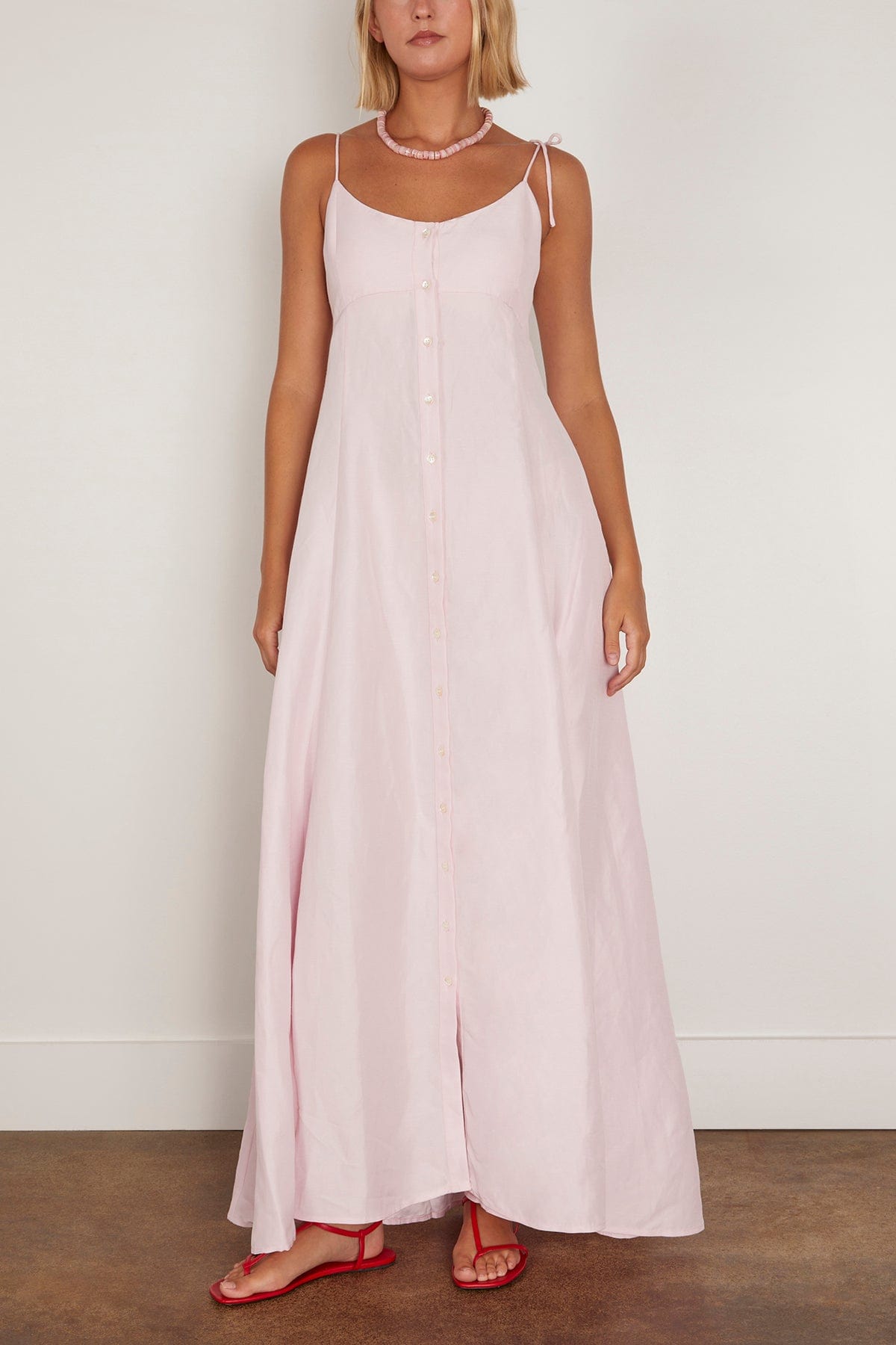 rosie assoulin pink dress Rosie Assoulin Bustino button-down dress