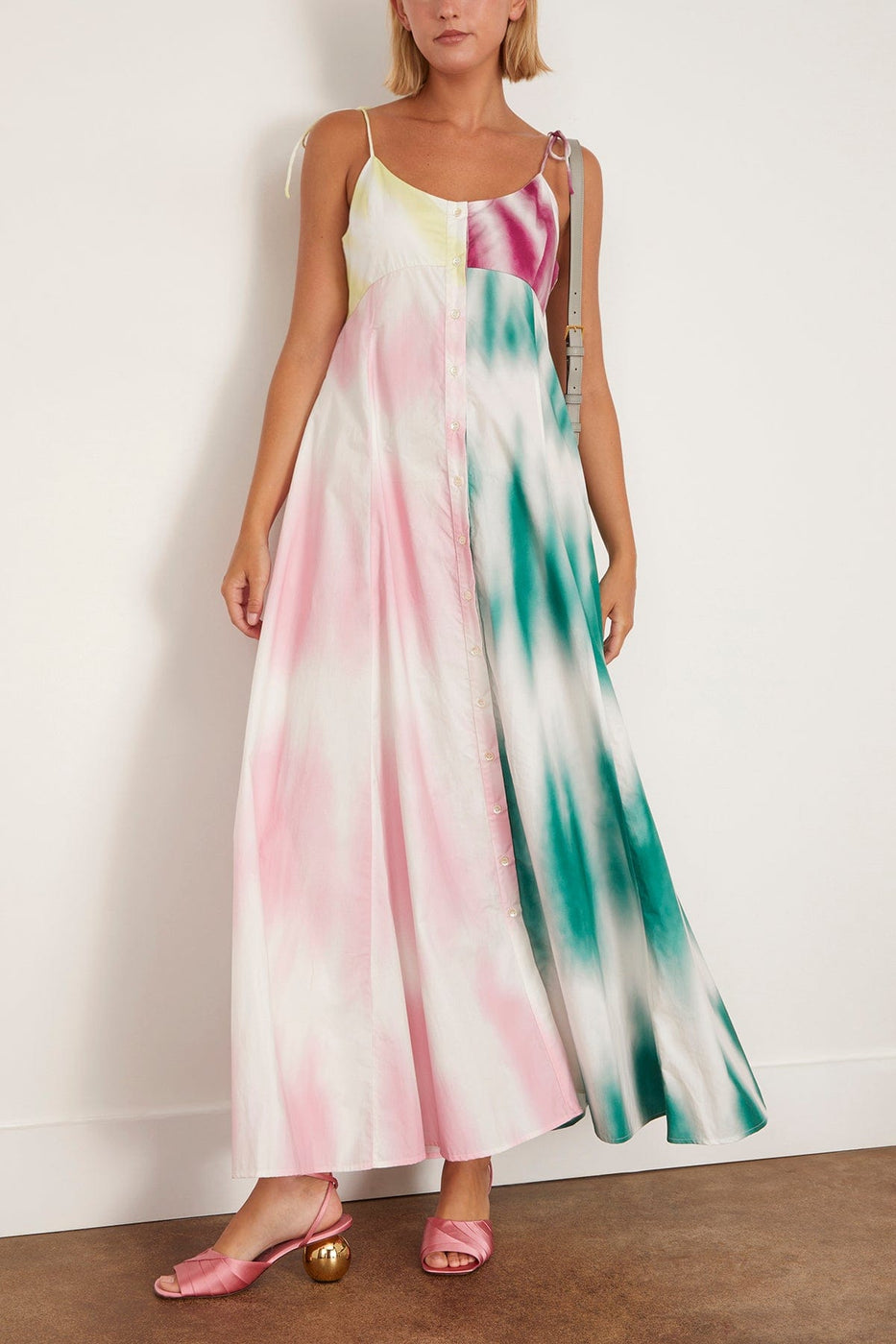 Rosie Assoulin High Garden Maxi Dress in Tie Dye