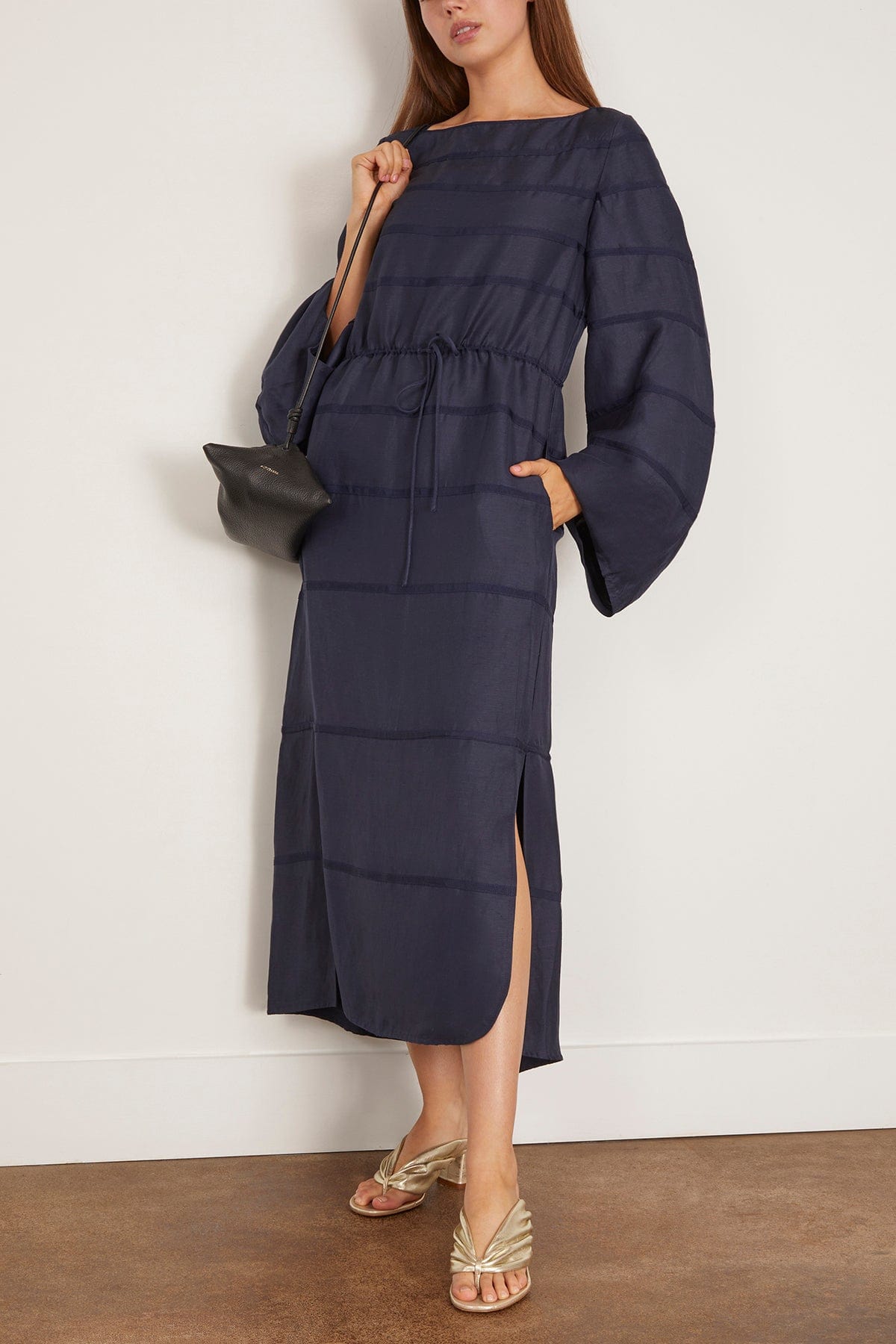 Rosie Assoulin Navy Ribbon Caftan Dress Navy / S Rosie Assoulin Navy Ribbon Caftan Dress Navy / S