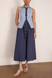 Tanya Taylor Hannah Dress in Cloudy Blue/Optic White
