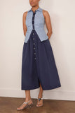 Tanya Taylor Hannah Dress in Cloudy Blue/Optic White