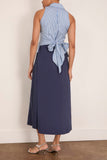 Tanya Taylor Hannah Dress in Cloudy Blue/Optic White