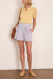 Tanya Taylor Pointelle Camilla Knit Top in Lemon Meringue