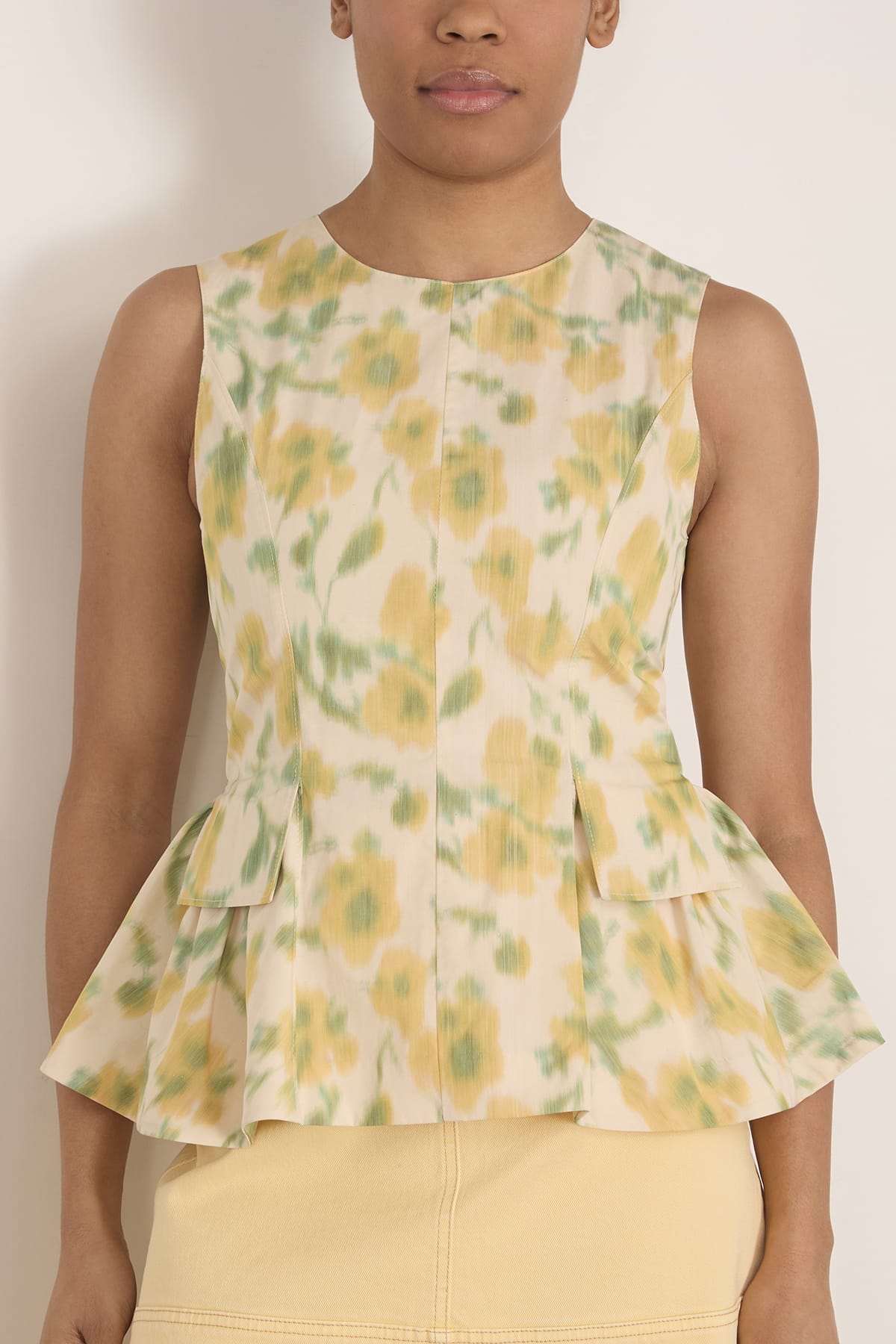 Tanya Taylor Astrid Top in Butter Multi