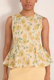 Tanya Taylor Astrid Top in Butter Multi