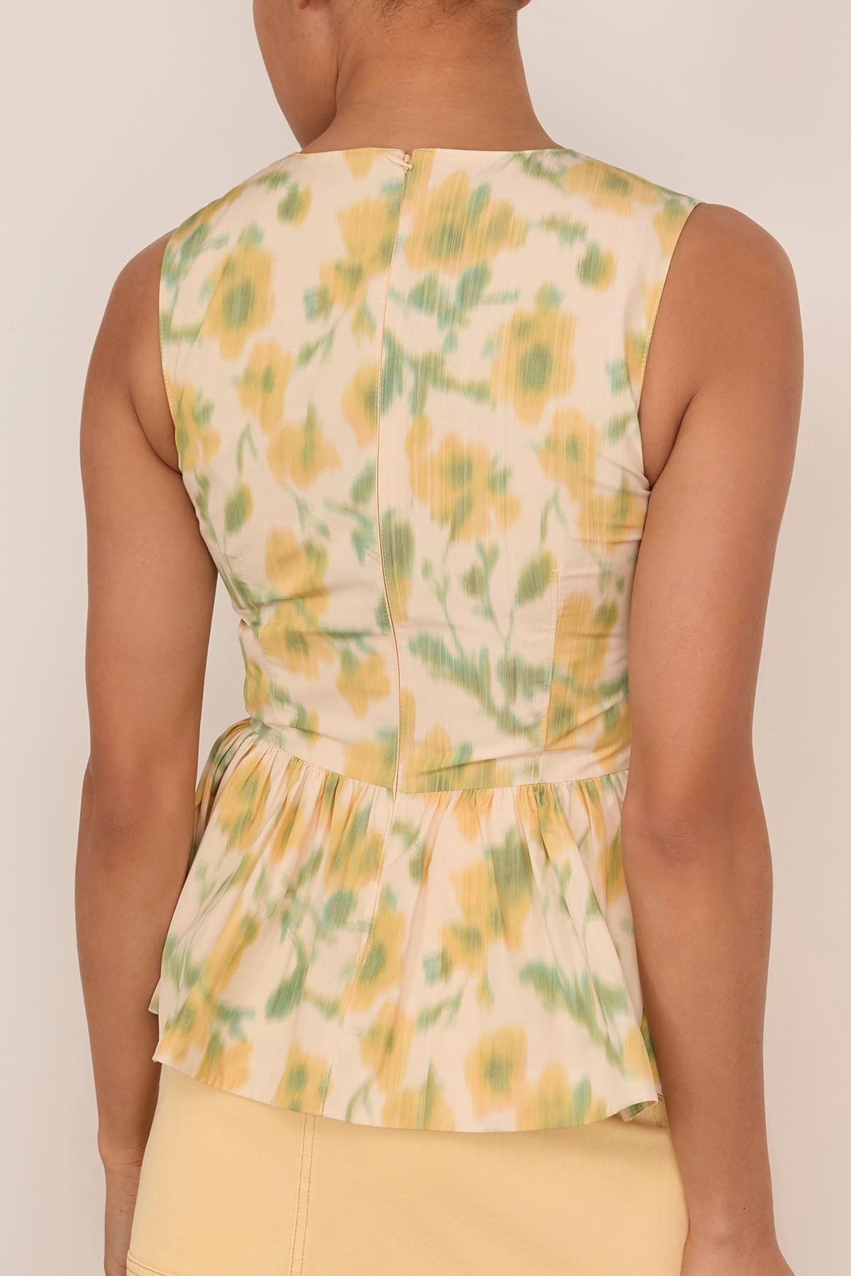 Tanya Taylor Astrid Top in Butter Multi