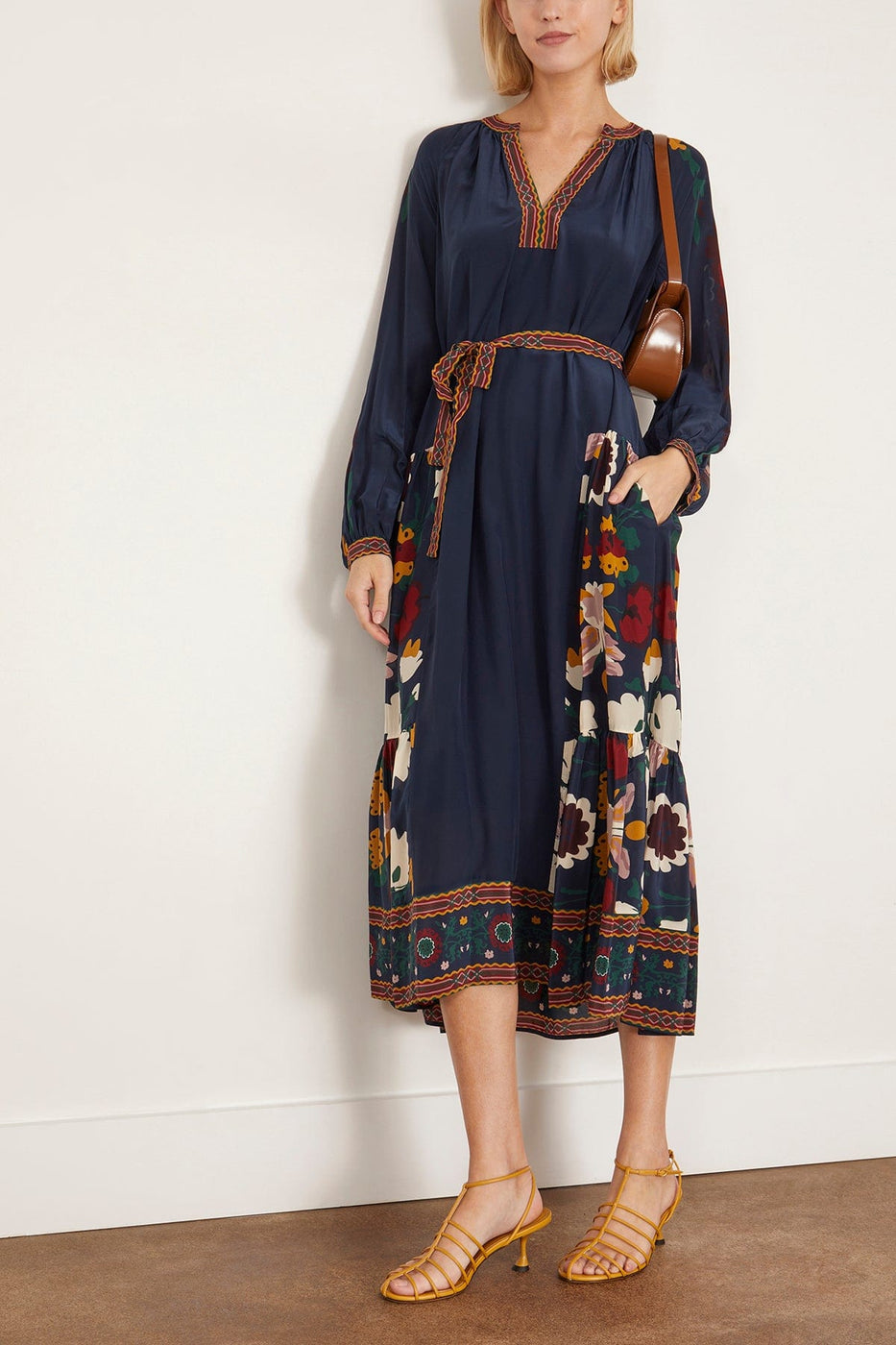 Sea Casual Dresses Cassia Print Long Sleeve Dress in Navy SEA Cassia Print Long Sleeve Dress in Navy