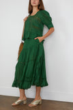 Sea Franca Lace Midi Skirt in Green
