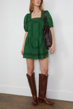 Sea Franca Lace Short Sleeve Dress in Green
