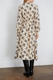 Sea Joan Print Tie Front Midi Dress in Cream