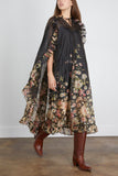 Sea Jolie Print Caped Midi Dress in Multi