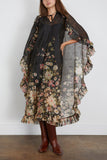Sea Jolie Print Caped Midi Dress in Multi