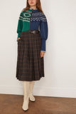 Sea Linea Fair Isle Zip Front Cardigan in Multi