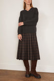 Sea Monroe Wool Plaid Combo Sweater Dress in Multi
