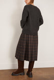 Sea Monroe Wool Plaid Combo Sweater Dress in Multi