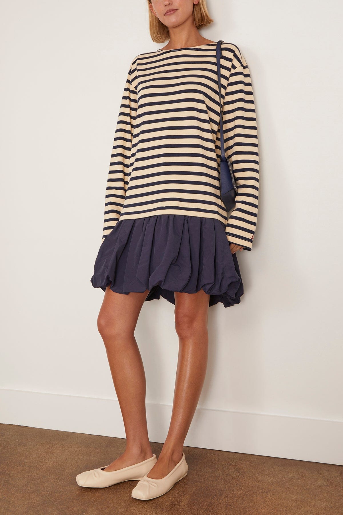 Sea Athena Solid Combo T-Shirt Bubble Dress in Multi