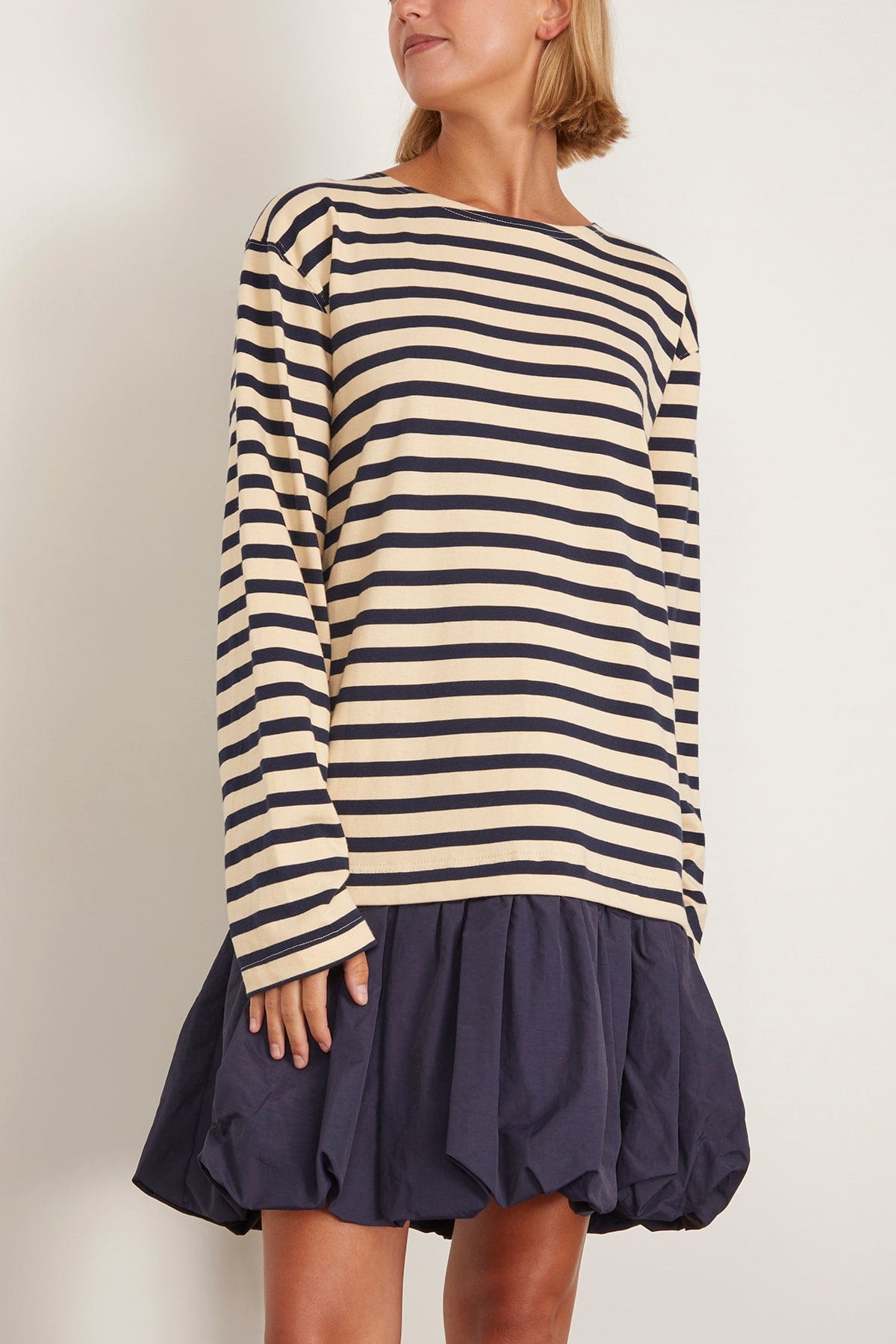 Sea Athena Solid Combo T-Shirt Bubble Dress in Multi