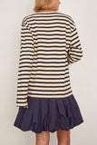 Sea Athena Solid Combo T-Shirt Bubble Dress in Multi