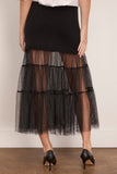 Sea Seraphine Solid Knit Tulle Skirt in Black